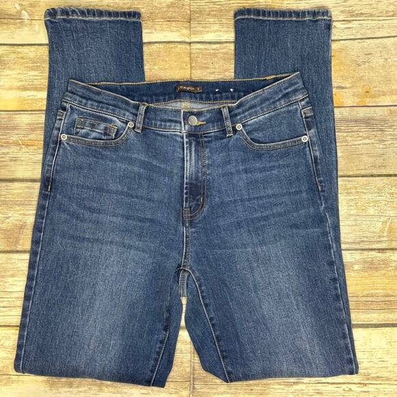 J. McLaughlin Skinny Straight Leg Medium Wash Jeans Womens Sz 6 - Picture 2 of 9